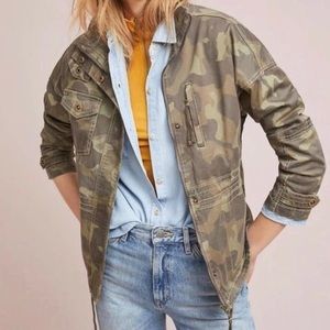 NWT Anthropologie Marrakech Camouflage Utility Jacket
